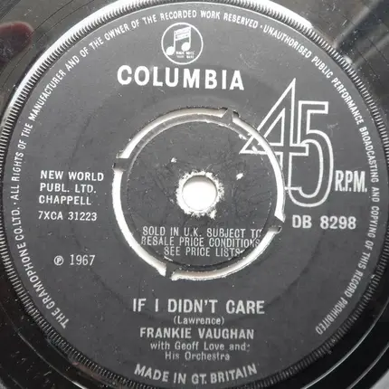 Frankie Vaughan - So Tired
