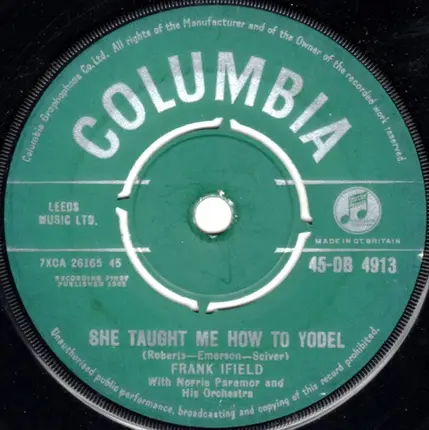 Frank Ifield With Norrie Paramor And His Orchestra - Lovesick Blues