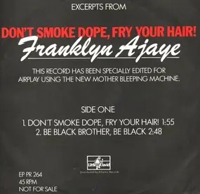 Franklyn Ajaye - Excerpts From Don't Smoke Dope, Fry Your Hair!