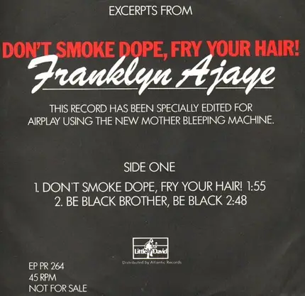Franklyn Ajaye - Excerpts From Don't Smoke Dope, Fry Your Hair!
