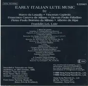 CD - Franklin Lei - Early Italian Lute Music
