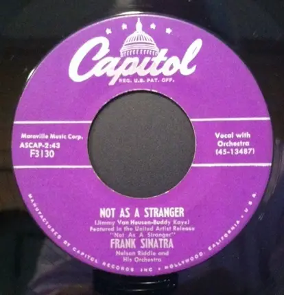 Frank Sinatra - How Could You Do A Thing Like That To Me / Not As A Stranger