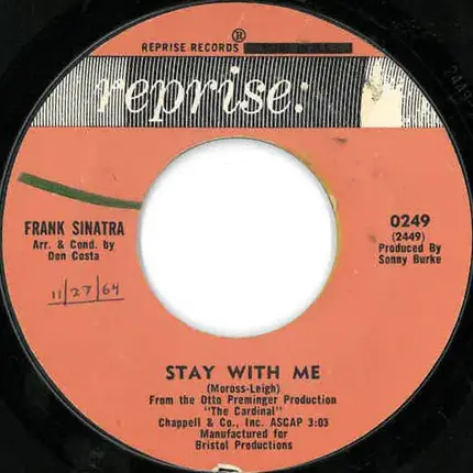 Frank Sinatra - Talk To Me Baby / Stay With Me