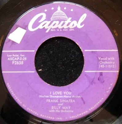 Frank Sinatra And Billy May And His Orchestra - South Of The Border / I Love You
