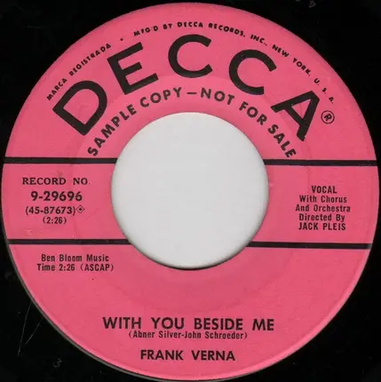 Frank Verna - With You Beside Me