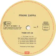 Double LP - Frank Zappa - Them Or Us