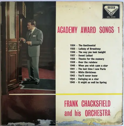 Frank Chacksfield & His Orchestra - Academy Award Songs Vol. 1 - 1934-1945