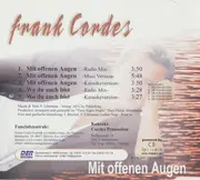 CD Single - Frank Cordes - Mit Offenen Augen