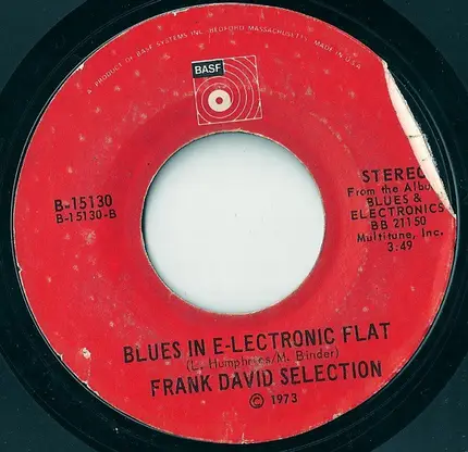 Frank David Selection - Blues In E-lectronic Flat / Lost In Outer Space