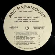 LP - Frank De Vol And His Rainbow Strings - The New Old Sweet Songs