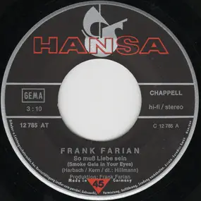 Frank Farian - So Muß Liebe Sein (Smoke Gets In Your Eyes)