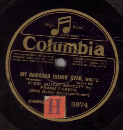 Frank Ferera - Drowsy Moon / My Hawaiian Evenin' Star
