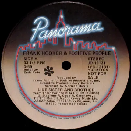 Frank Hooker & Positive People - Like Sister And Brother / Devotion