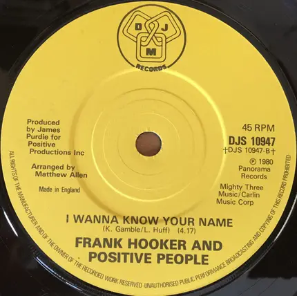 Frank Hooker & Positive People - This Feelin'