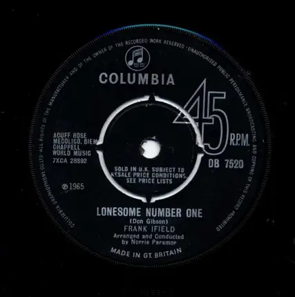 Frank Ifield - I'm So Lonesome, I Could Cry