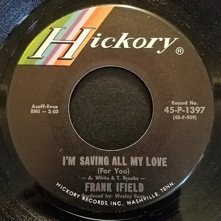 Frank Ifield - No one will ever know