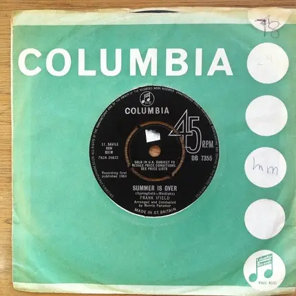 Frank Ifield - Summer Is Over / True Love Ways