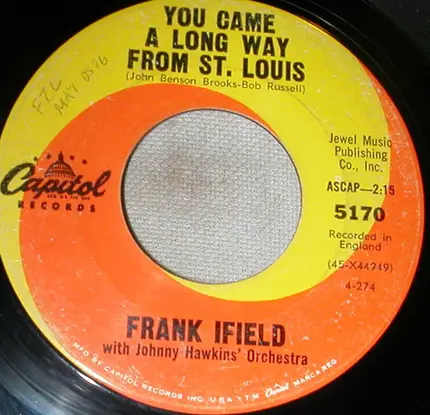 Frank Ifield - Sweet Lorraine / You Came A Long Way From St. Louis