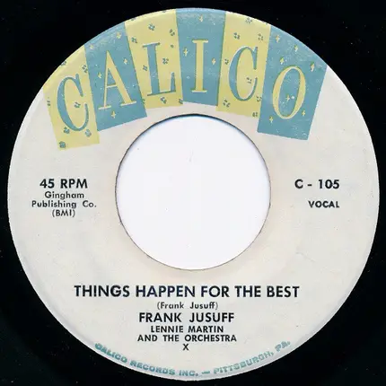 Frank Jusuff - Seven Come Heaven / Things Happen For The Best
