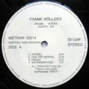 LP - Frank Köllges - Drums, Voices, Knispel Nie - Original German pressing