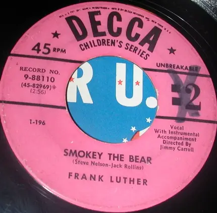 Frank Luther - The Glob / Smokey The Bear