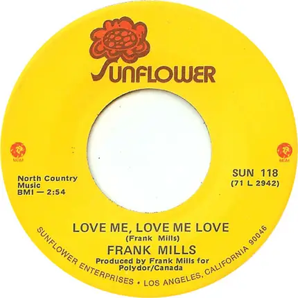Frank Mills - Love Me, Love Me Love / Windsong