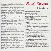 CD - Frank-O - Back Streets