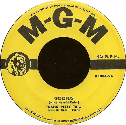 Frank Petty Trio - Goofus