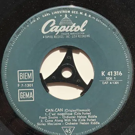 Frank Sinatra , Shirley MacLaine and Maurice Chevalier - Cole Porter's Can-Can Soundtrack
