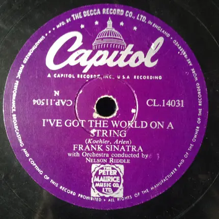 Frank Sinatra And Billy May And His Orchestra - South Of The Border / I've Got The World On A String