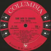 LP - Frank Sinatra - Come Back To Sorrento - 1st US Pressing on Red/Black Columbia 6-Eye Labels