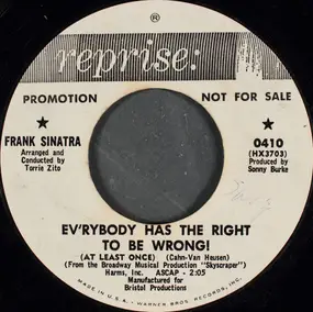 Frank Sinatra - Ev'rybody Has The Right To Be Wrong! (At Least Once)