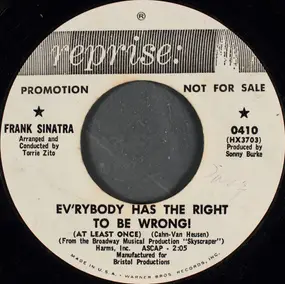 Frank Sinatra - Ev'rybody Has The Right To Be Wrong! (At Least Once)