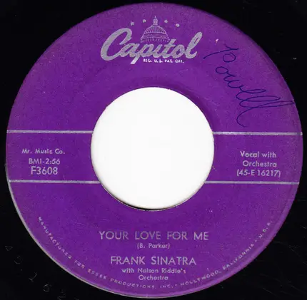 Frank Sinatra With Nelson Riddle And His Orchestra - Can I Steal A Little Love