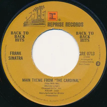 Frank Sinatra - It Was A Very Good Year / Main Theme From 'The Cardinal'