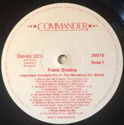 LP - Frank Sinatra - Legendary Concerts Vol. 2‎-Too Marvelous For Words