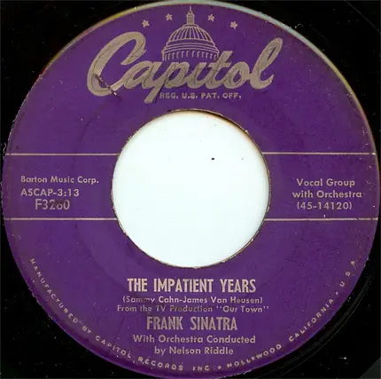 Frank Sinatra - Love And Marriage / The Impatient Years