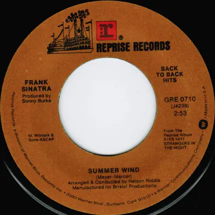 Frank Sinatra - Strangers In The Night / Summer Wind