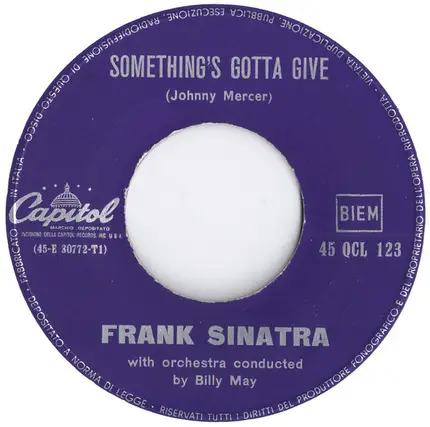 Frank Sinatra - Something's Gotta Give / Cheek to Cheek