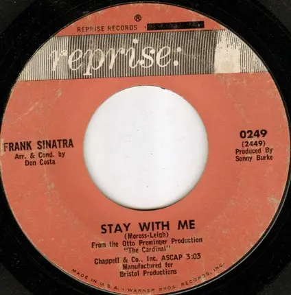 Frank Sinatra - Talk To Me Baby / Stay With Me