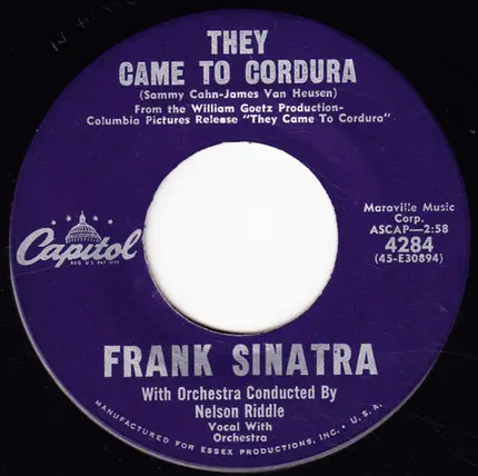 Frank Sinatra - Talk To Me / They Came To Cordura