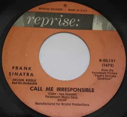 Frank Sinatra - Tina / Call Me Irresponsible