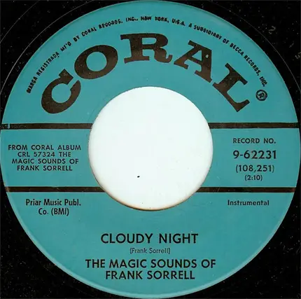 Frank Sorrell - Blue Moon / Cloudy Night