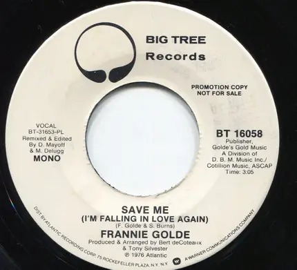 Franne Golde - Save Me (I'm Falling In Love Again)