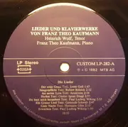 LP - Franz Theo Kaufmann - Lieder Und Klavierwerke