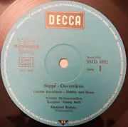 LP - Franz von Suppé - Georg Solti , Wiener Philharmoniker - Suppé-Ouvertüren (Leichte Kavallerie • Dichter Und Bauer • Pique Dame • Ein Morgen, Ein Mittag, Ein Abend In Wien)