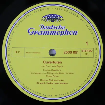 Suppé - Ouvertüren - Leichte Kavallerie·Pique Dame·Die Schöne Galathée·Dichter Und Bauer U.A.