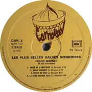LP - Franz Werner Et Son Orchestre - Les Plus Belles Valses Viennoises