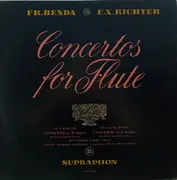 LP - Franz Xaver Richter / František Benda - Concerto In D Major For Flute And Orchestra / Concerto In E Major For Flute And Orchestra - Gold/Blue Labels