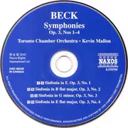 CD - Beck - Symphonies Op. 3, Nos. 1-4